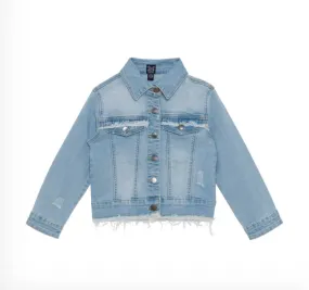 Butterfly Print Denim Jacket