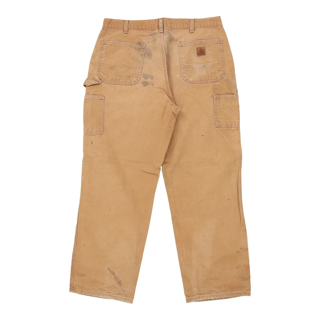 Carhartt Carpenter Trousers - 38W 32L Brown Cotton