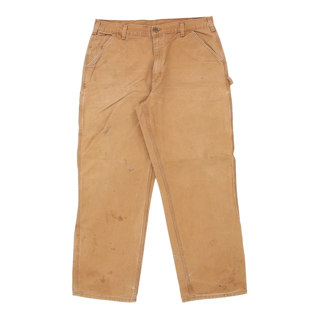 Carhartt Carpenter Trousers - 38W 32L Brown Cotton