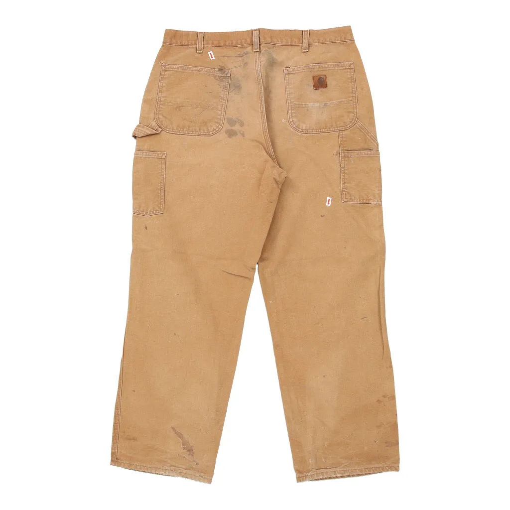 Carhartt Carpenter Trousers - 38W 32L Brown Cotton