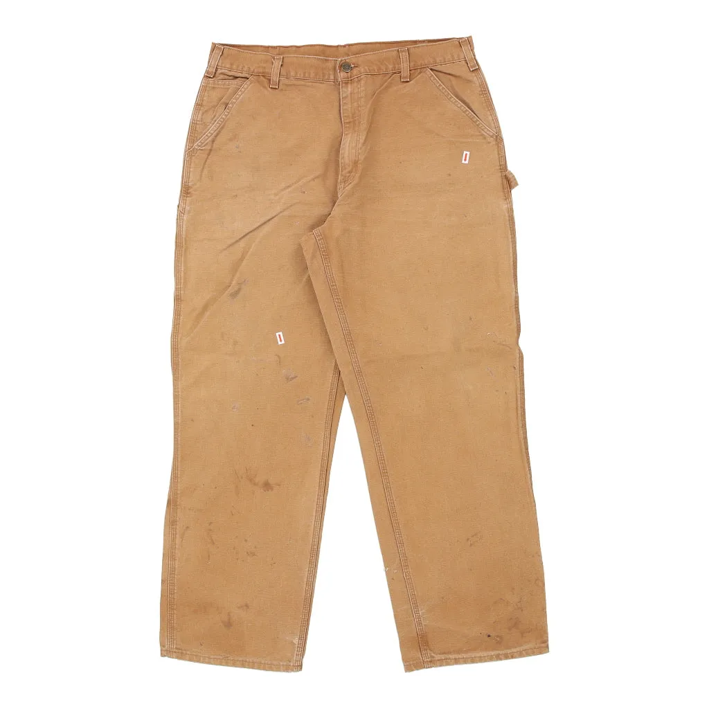 Carhartt Carpenter Trousers - 38W 32L Brown Cotton