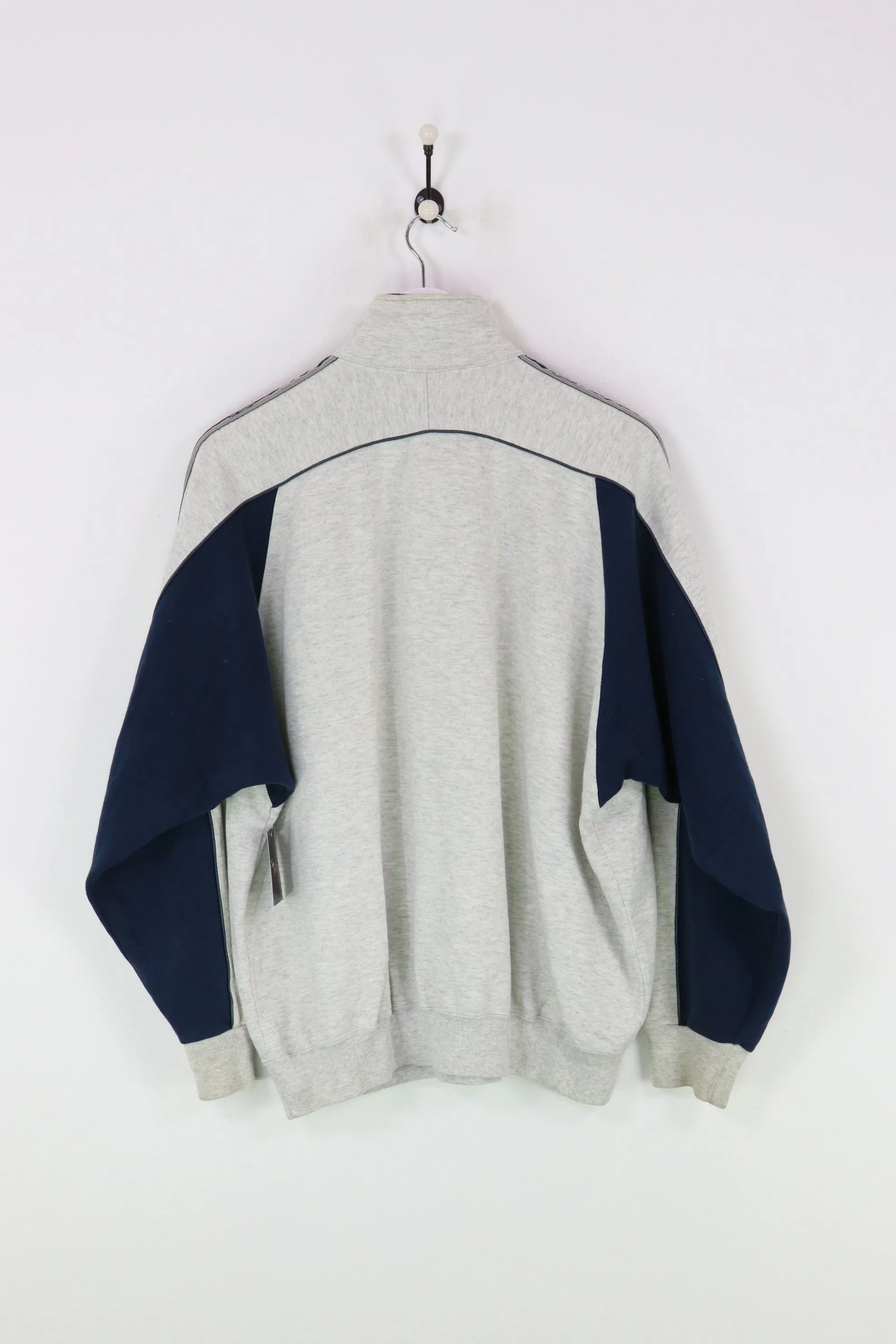 Champion XL Grey Navy 1/4 Zip Sweatshirt