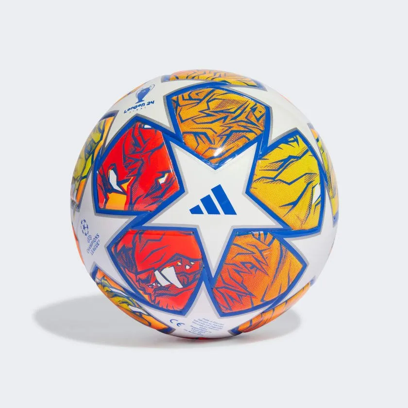 Champions League 2024 Soccer Ball - White, Black, Blue