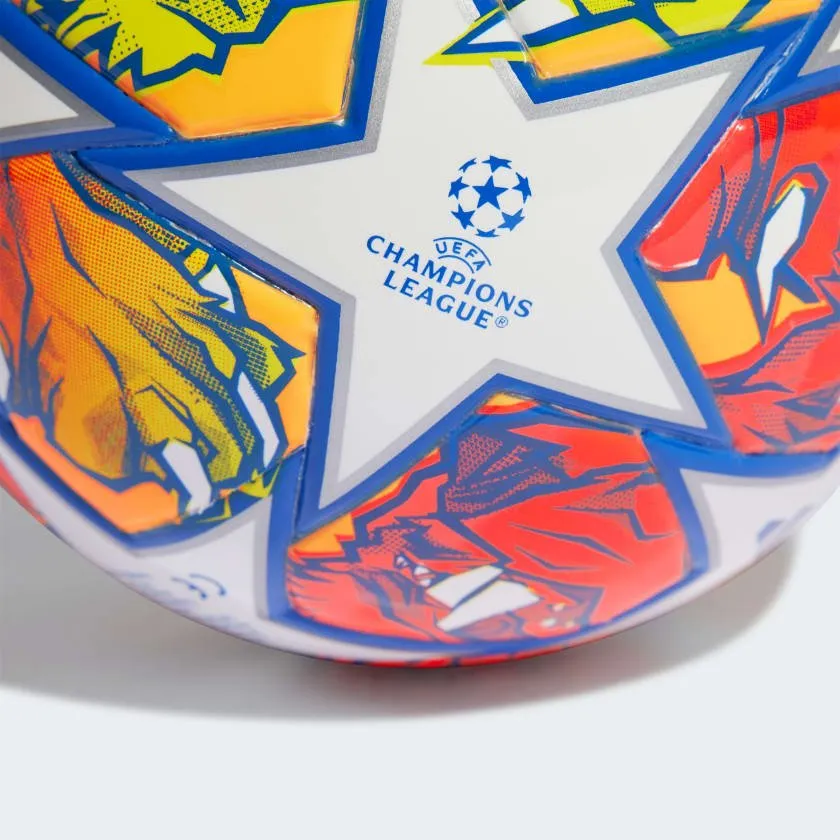 Champions League 2024 Soccer Ball - White, Black, Blue