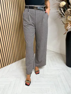 Chloe Trousers - Houndstooth