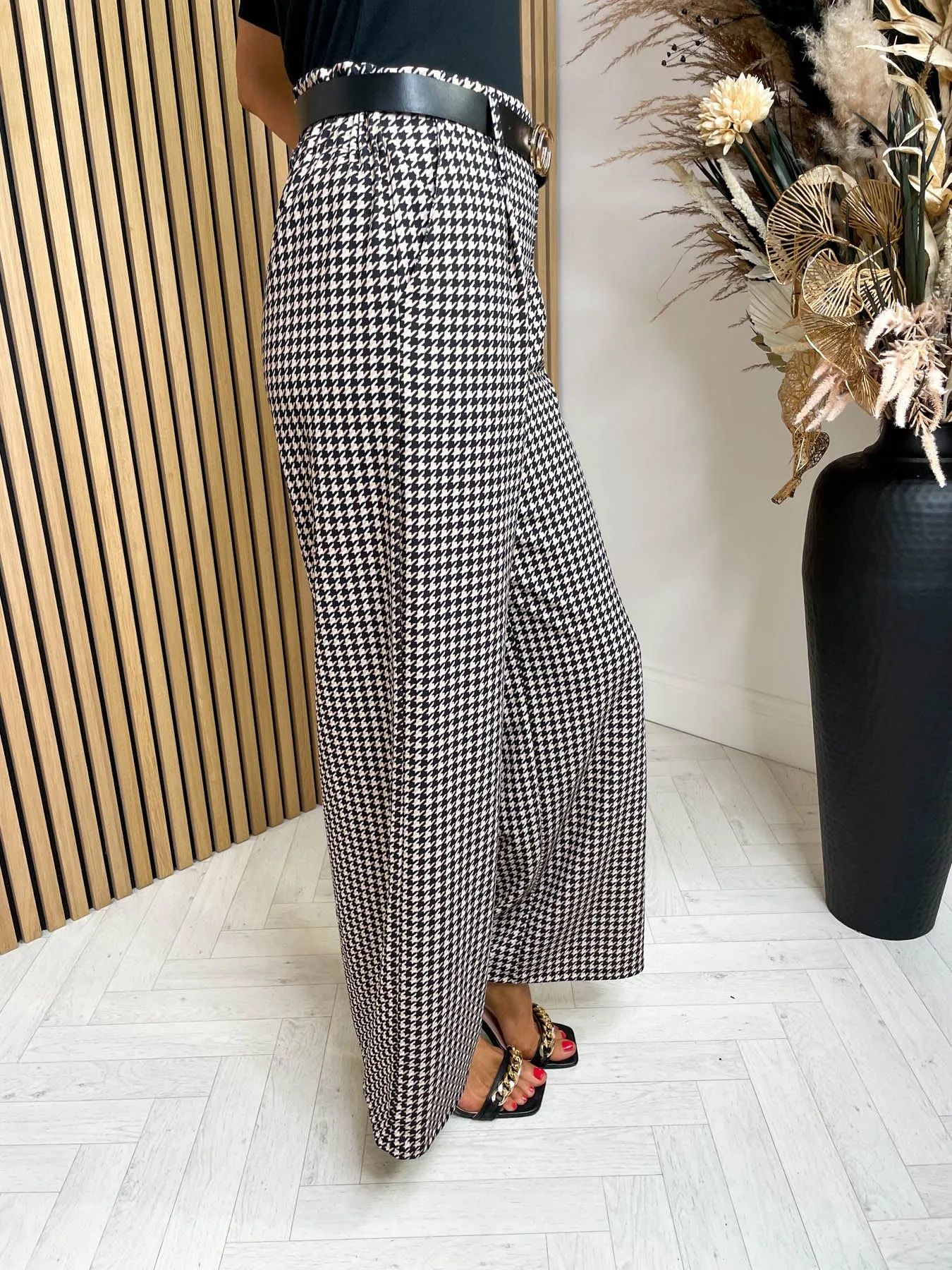 Chloe Trousers - Houndstooth