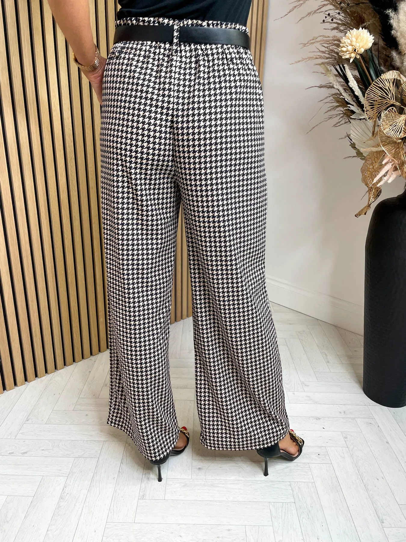 Chloe Trousers - Houndstooth