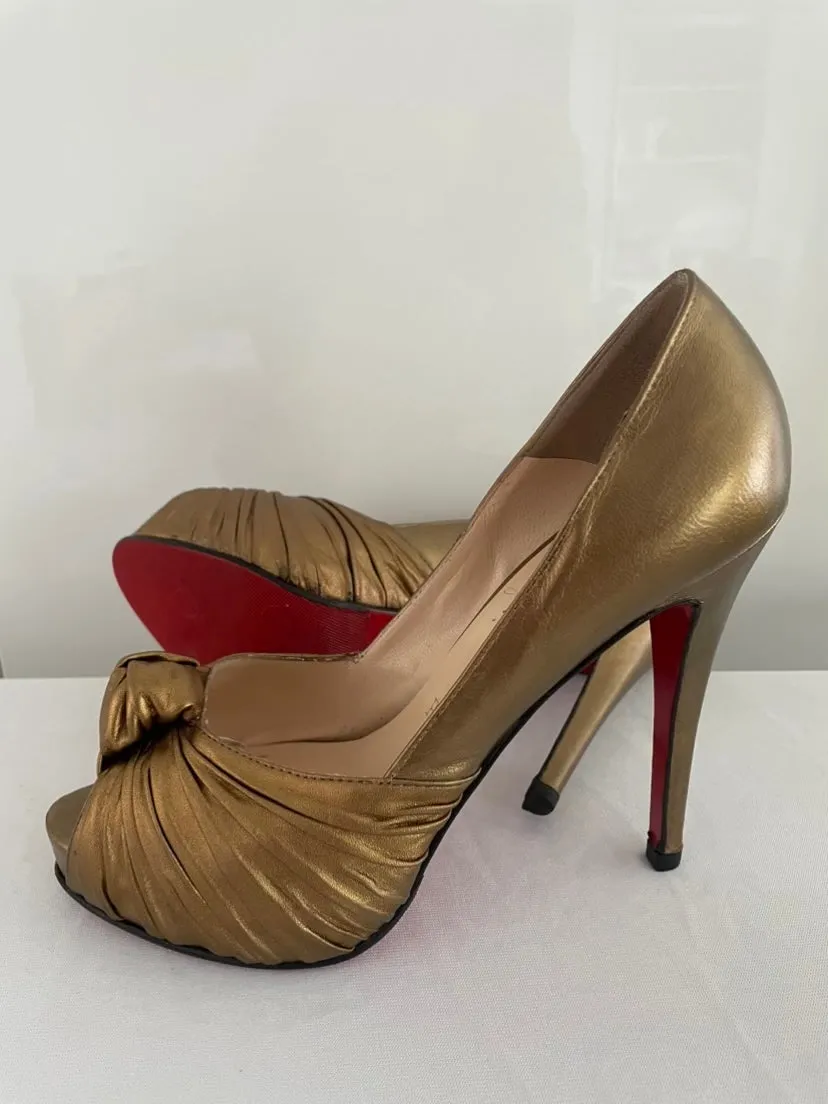 CHRISTIAN LOUBOUTIN-Bronze Lady Gres 120mm Pumps