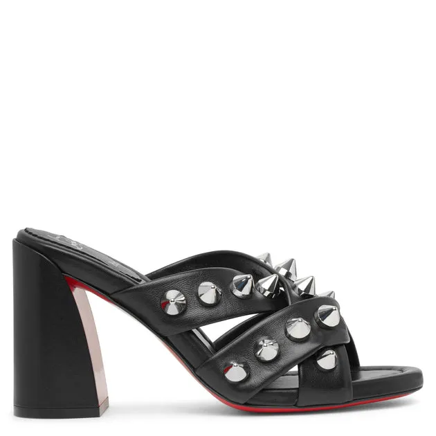 Christian Louboutin Spika club 85 black leather mules