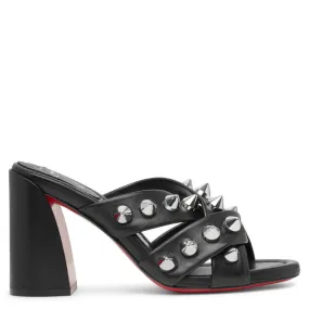 Christian Louboutin Spika club 85 black leather mules