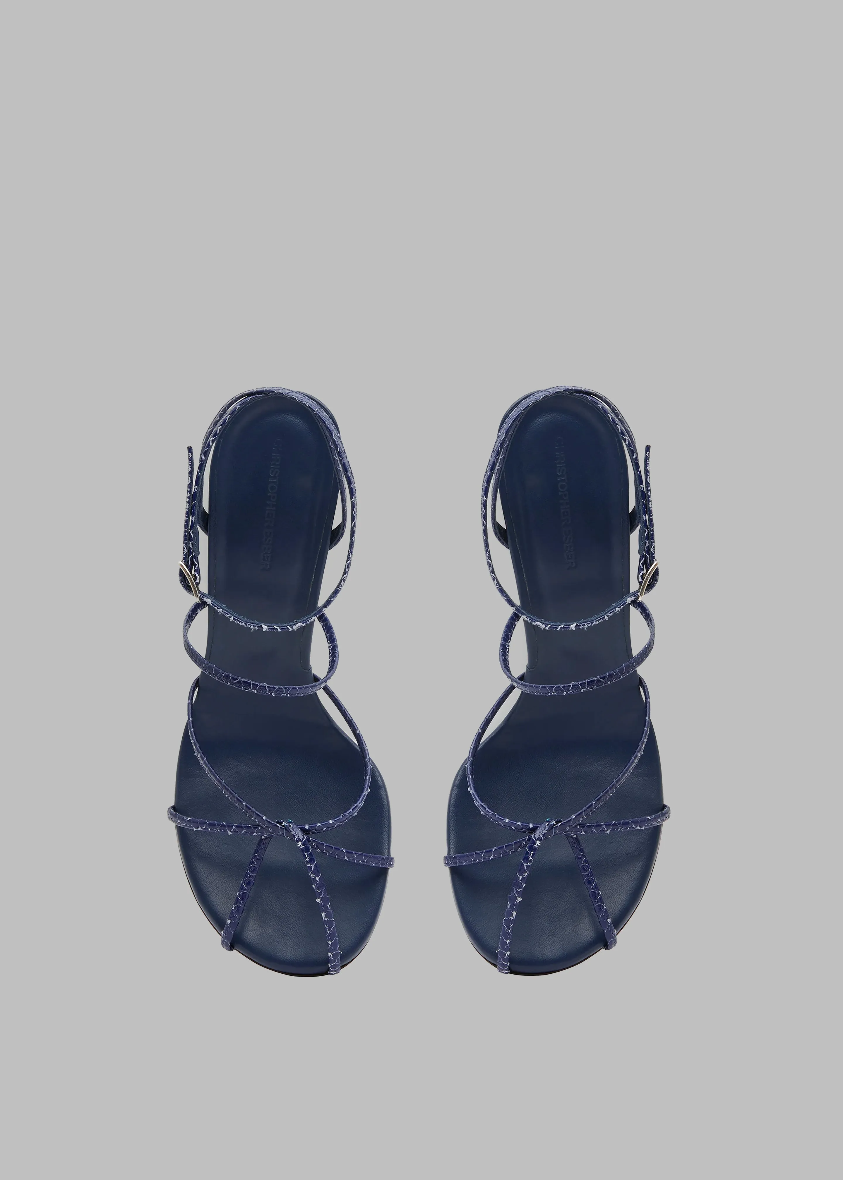 Christopher Esber Blaze Embossed Heels - Sodalite