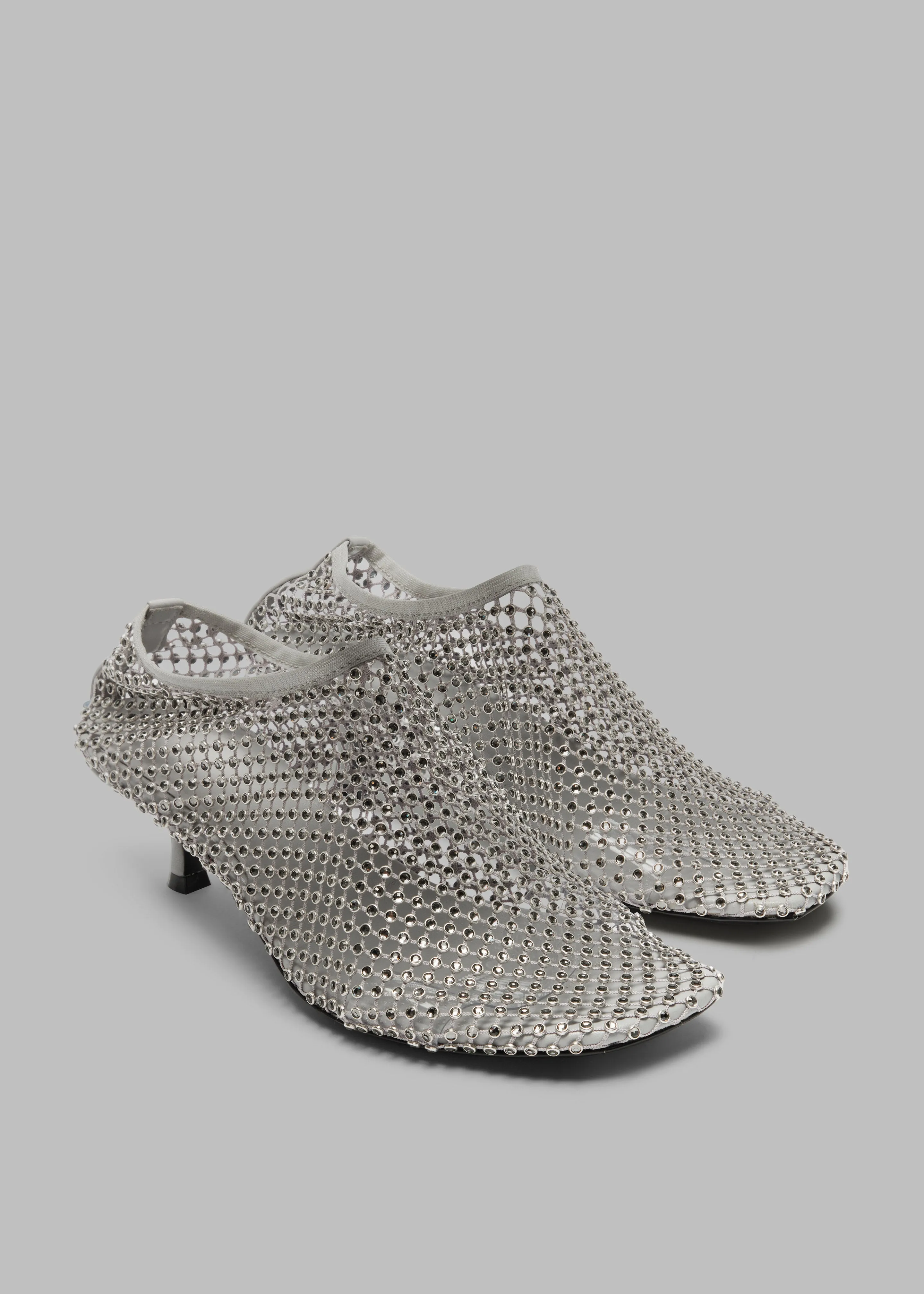 Christopher Esber Minette Crystal Micro Heels - Slate Grey