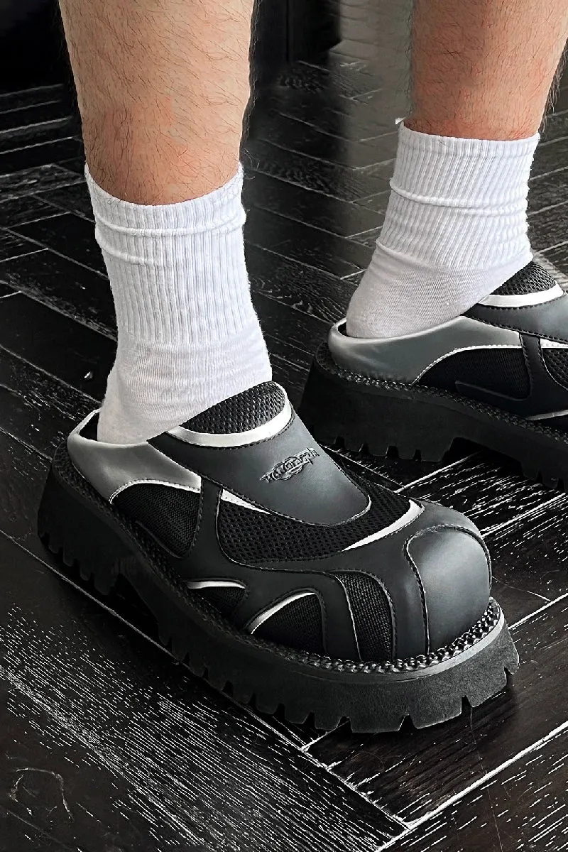 Chunky Sole Futuristic Clog Mules