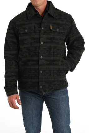 Black Wool Trucker Jacket for Men by Cinch Forest