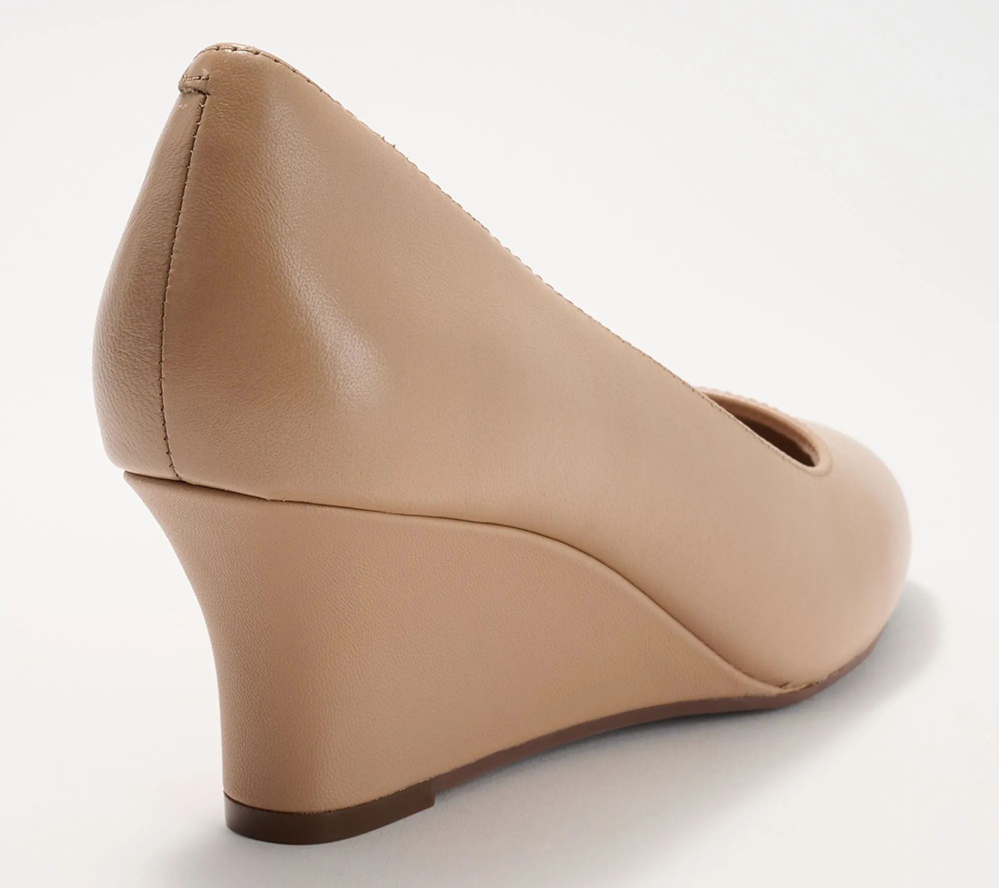 Clarks Collection Leather Dress Wedges -Olivette Pearl