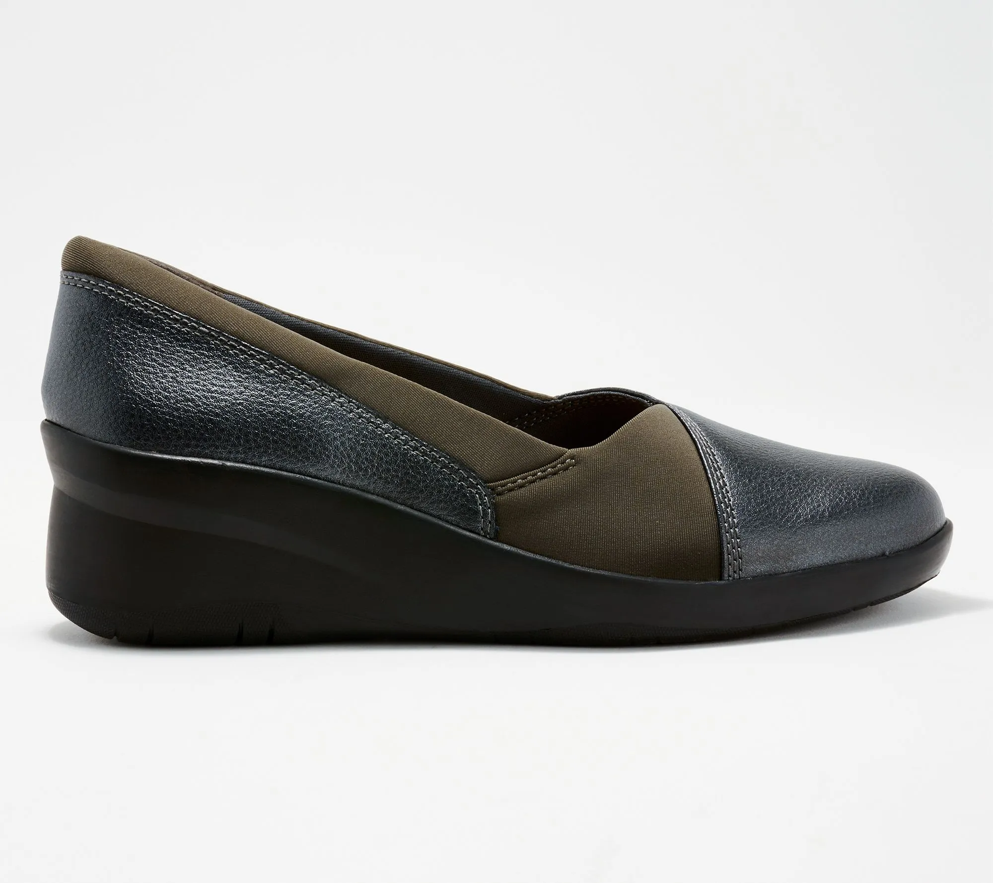 Clarks Collection Leather Wedges Suttyn Walk