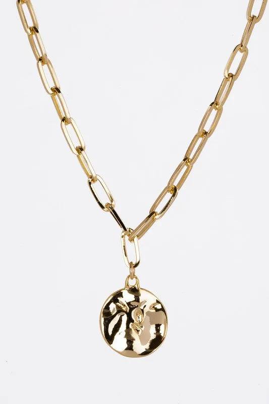 Cleo: Coin Pendant Clip Chain Set