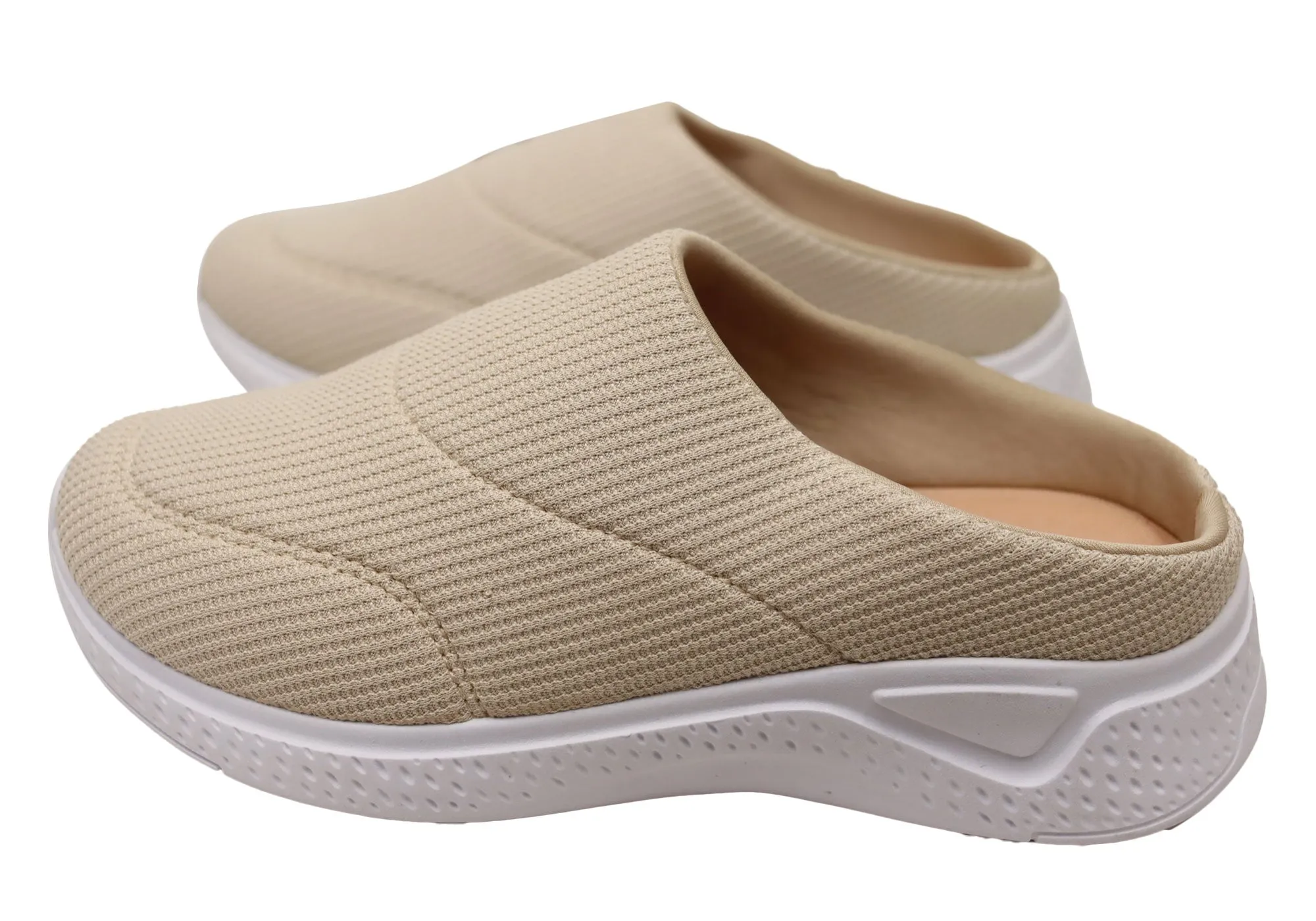 Comfortflex Traveller Womens Comfortable Cushioned Slip On Mules Shoes