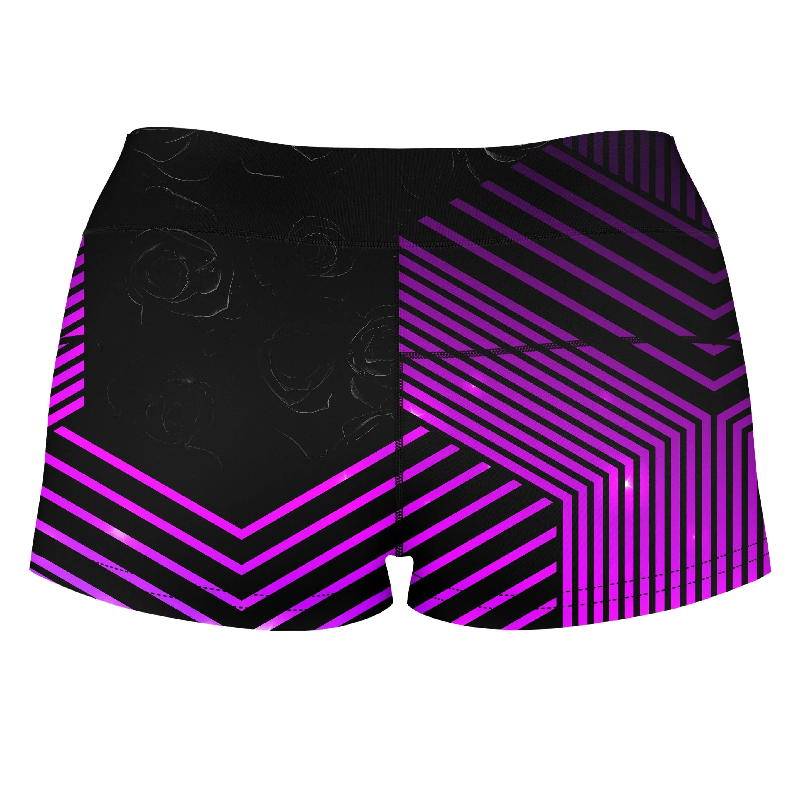 Connected Hex High-Waisted Women's Shorts