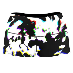 Cow Hide Print Rave Drip High-Waisted Women's Shorts