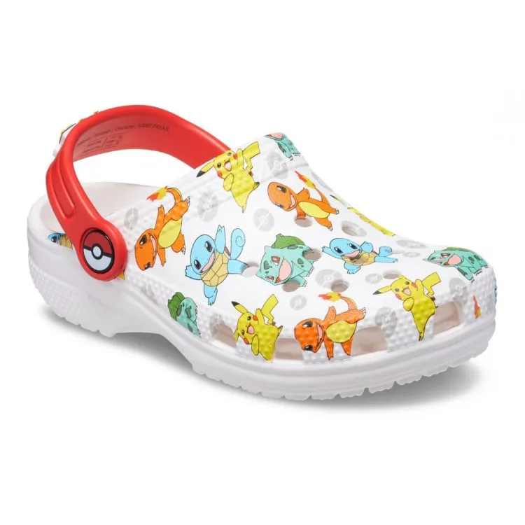 Crocs Kids Classic Pokemon Clog Bambino White