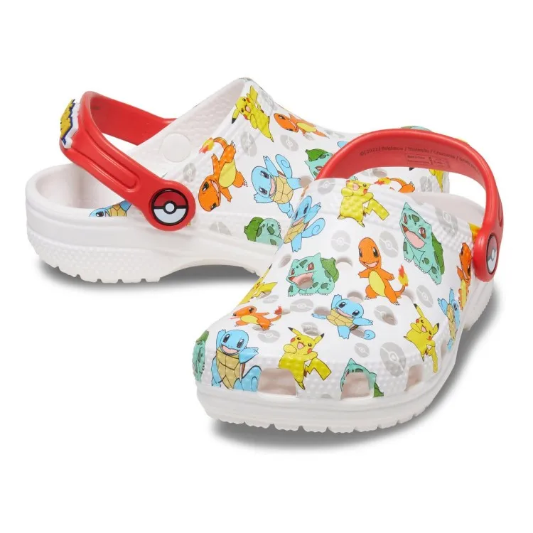 Crocs Kids Classic Pokemon Clog Bambino White