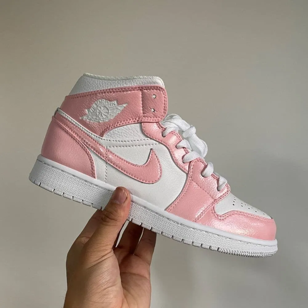 Custom Painted Air Jordan 1 Mid Sneakers