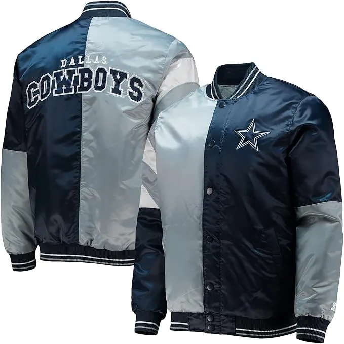 Dallas Cowboys Men's The Leader Satin Varsity Jacket