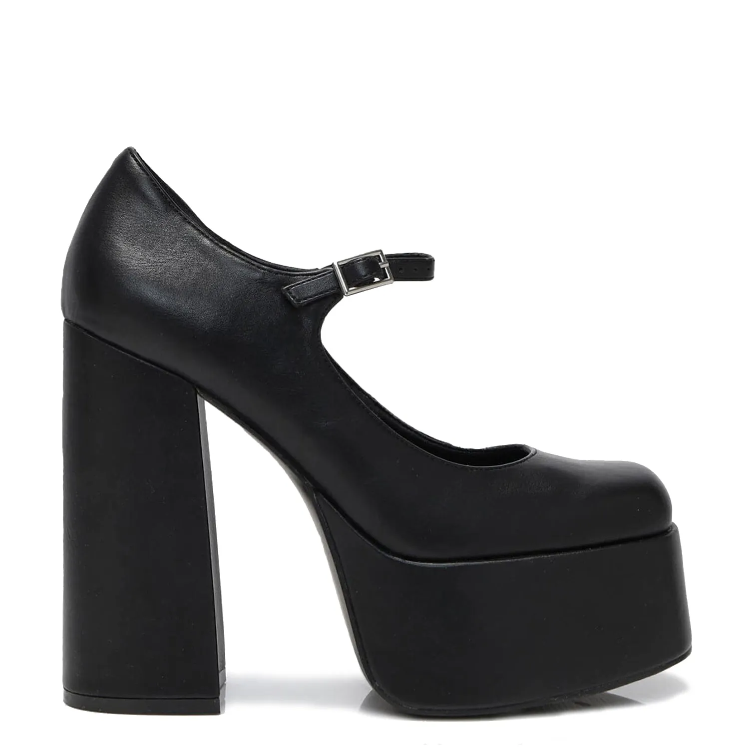 Darkbloom Black Platform Heels