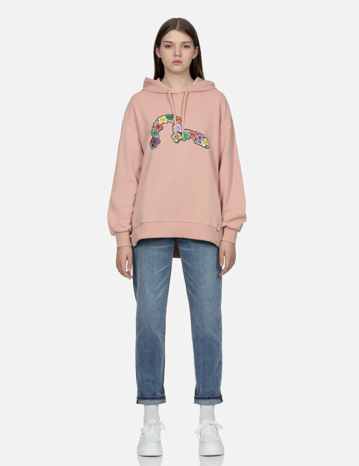 Daruma Floral Seagull Print Oversized Sweatshirt