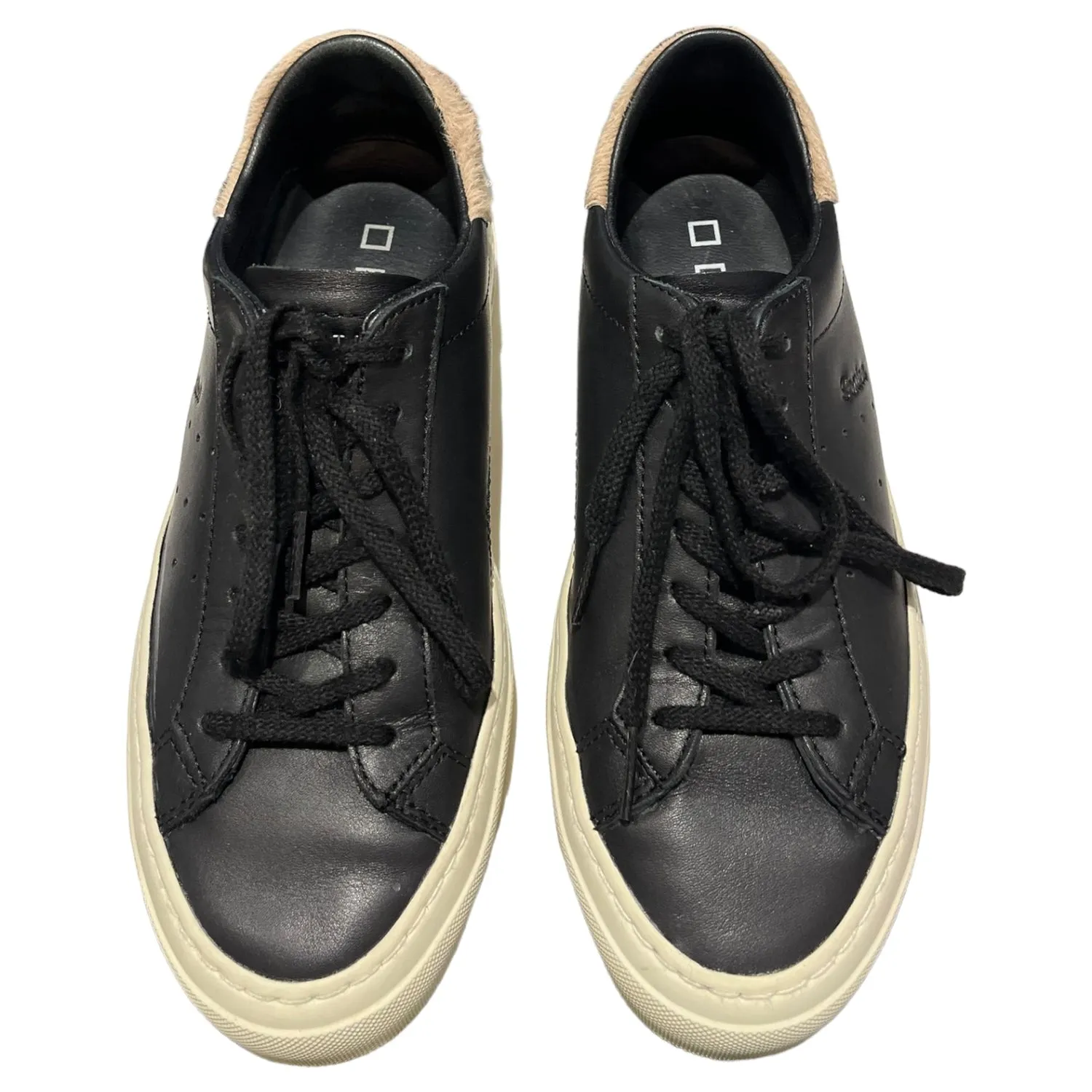 Date Black Leather Trainers