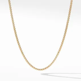 David Yurman Men's Box Chain Necklace in 18k Yellow Gold