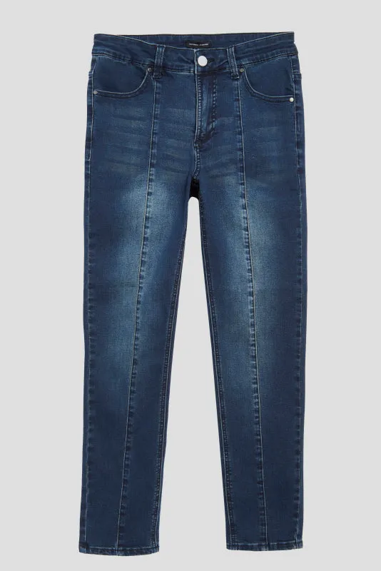 Debbie High Rise Seam Skinny Jeans - Indigo Ink