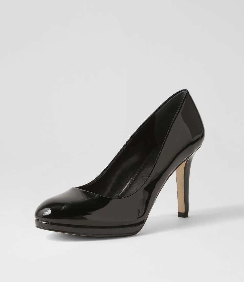 DIANA FERRARI Galore Black Patent Leather Heels