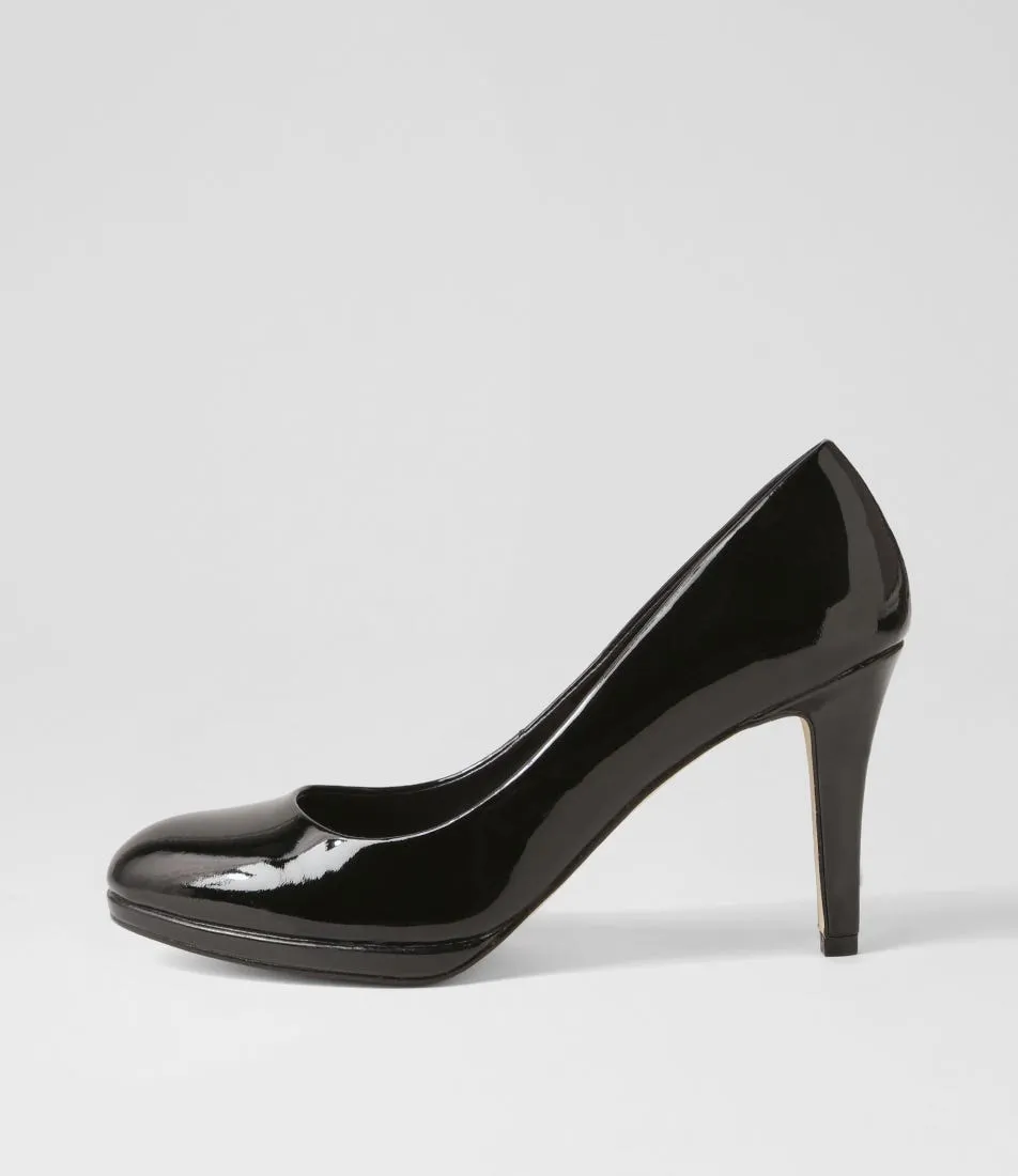 DIANA FERRARI Galore Black Patent Leather Heels