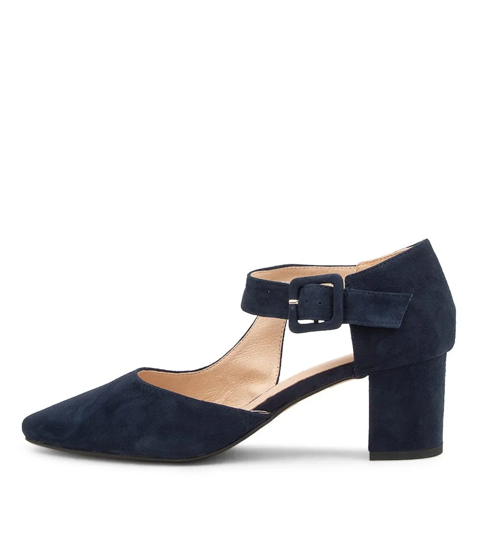 DIANA FERRARI Latisha Navy Suede Heels