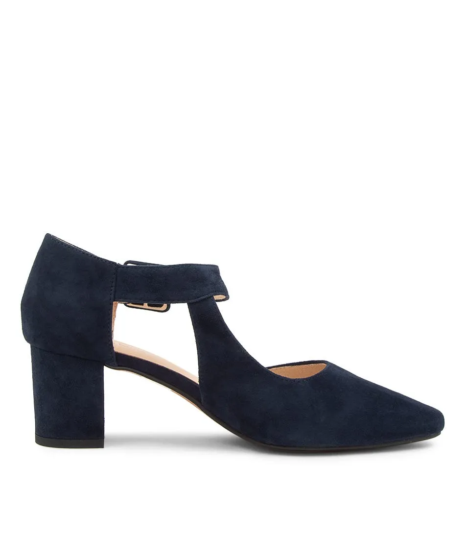 DIANA FERRARI Latisha Navy Suede Heels