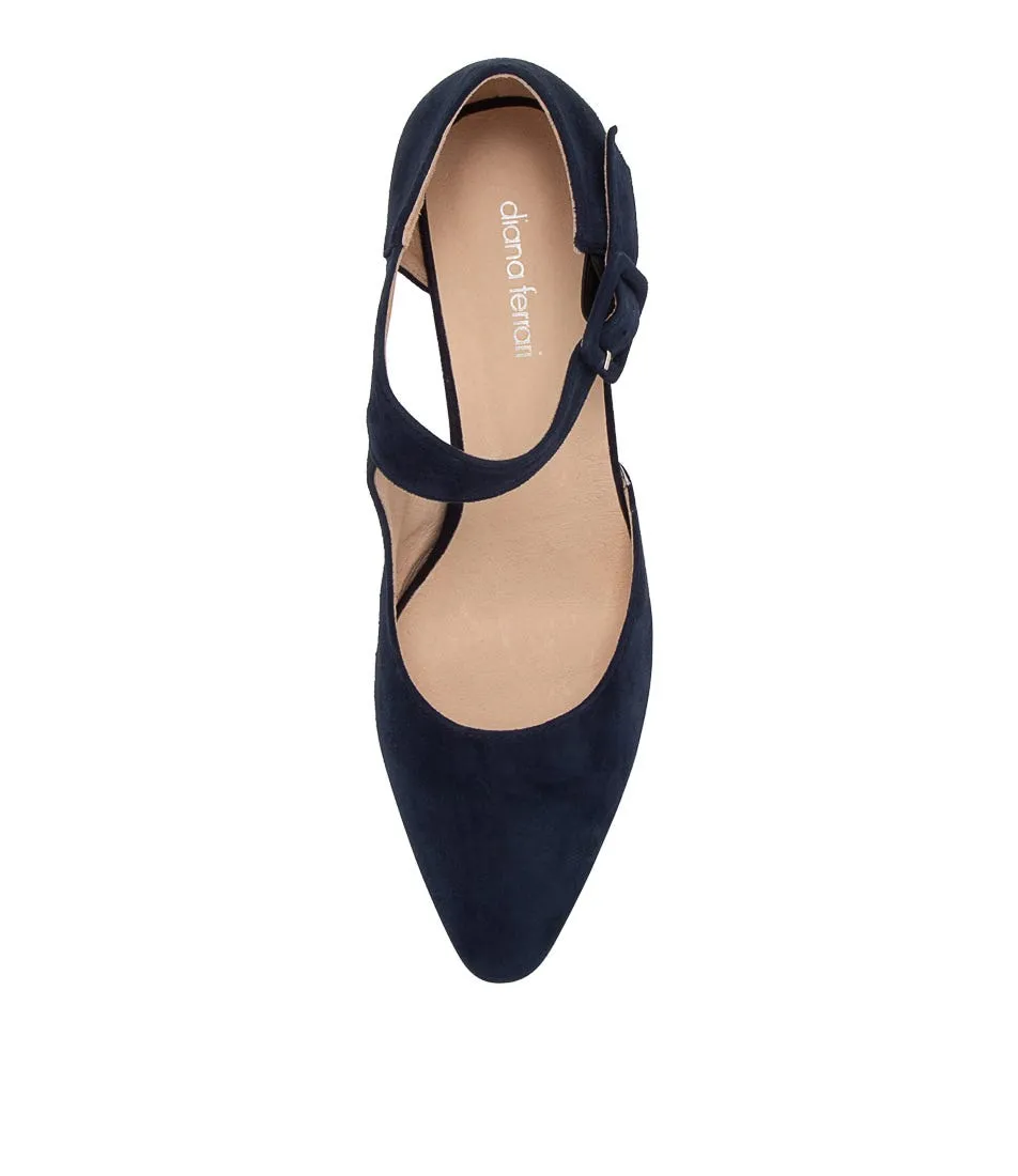 DIANA FERRARI Latisha Navy Suede Heels