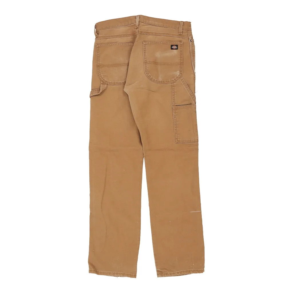 Dickies Carpenter Trousers - 30W 32L Brown Cotton