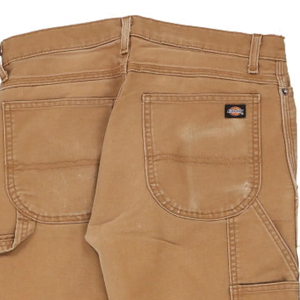 Dickies Carpenter Trousers - 30W 32L Brown Cotton