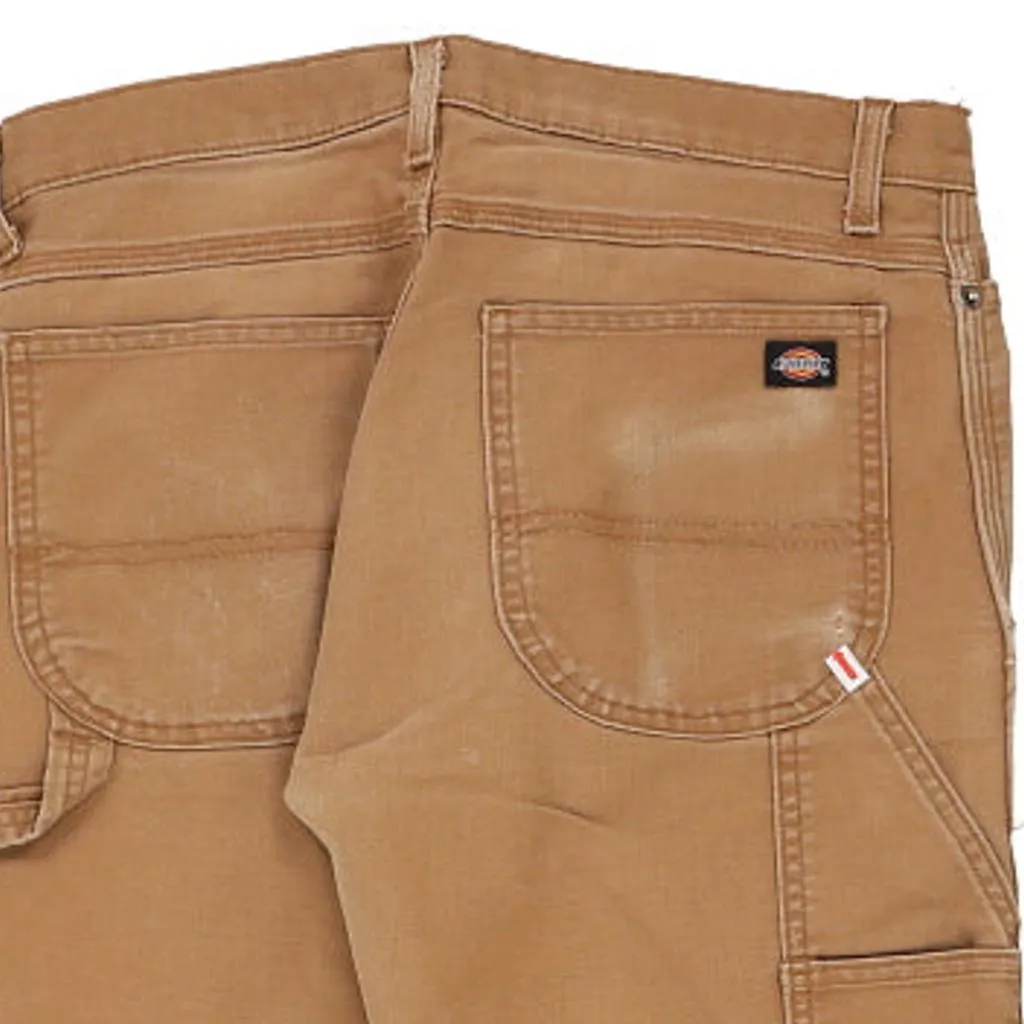 Dickies Carpenter Trousers - 30W 32L Brown Cotton