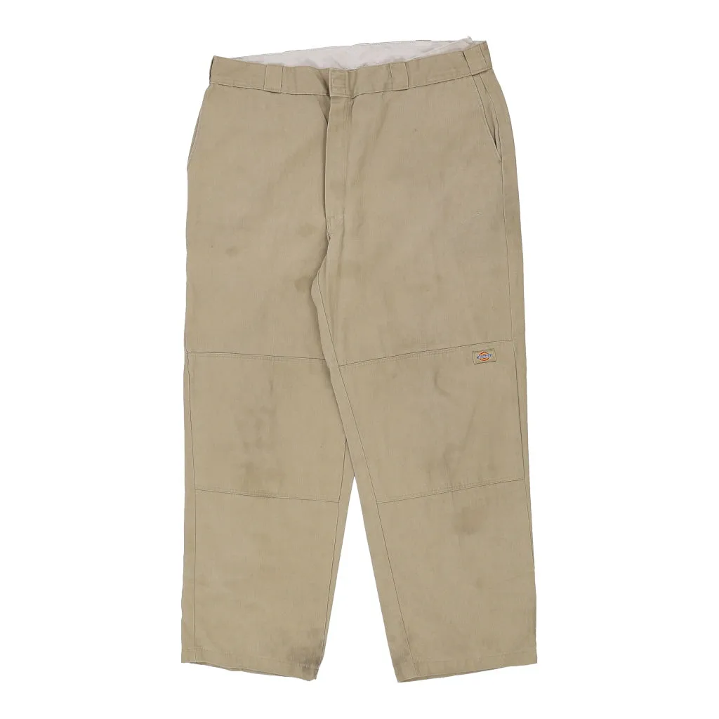 Dickies Trousers - 40W 32L Beige Cotton Blend