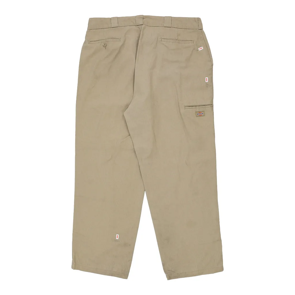 Dickies Trousers - 40W 32L Beige Cotton Blend