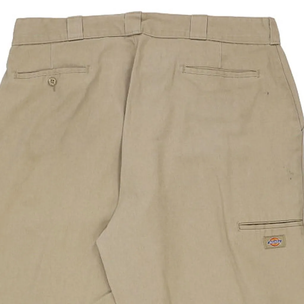 Dickies Trousers - 40W 32L Beige Cotton Blend