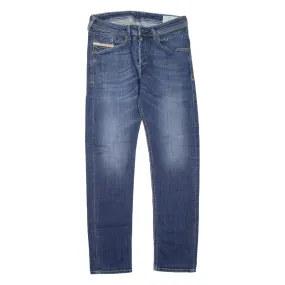 DIESEL Mens Jeans Blue Regular Tapered Stone Wash W32 L32