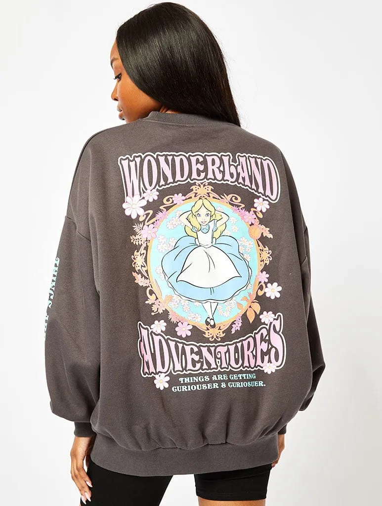 Disney Alice In Wonderland Grey Sweatshirt