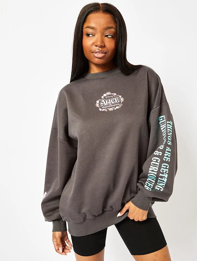 Disney Alice In Wonderland Grey Sweatshirt