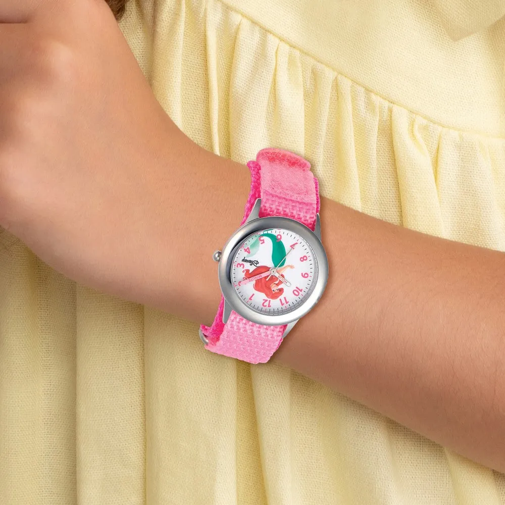 Disney Girls Ariel Pink Strap Time Teacher Watch