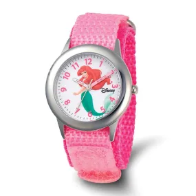 Disney Girls Ariel Pink Strap Time Teacher Watch