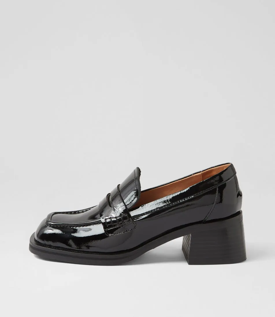 DJANGO & JULIETTE Elagant Black Patent Leather Heels